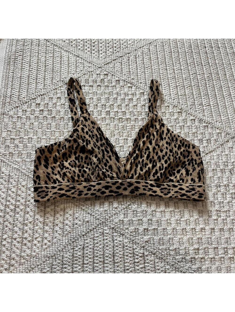 SOLD Skims Fits Everybody  Triangle Bralette in Jaguar Print